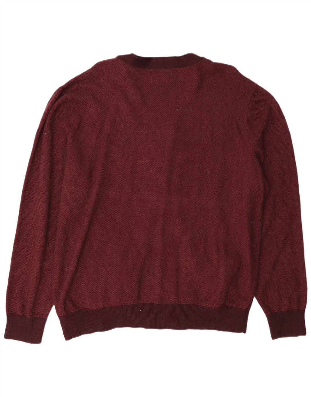 Chaps Herren-Cardigan, 2XL, Burgunderrot, Baumwolle