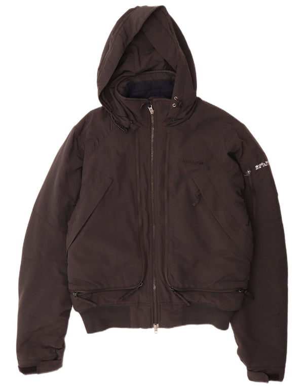 Woolrich Herren Bomberjacke mit Kapuze, gepolstert, UK 38, mittelschwarz