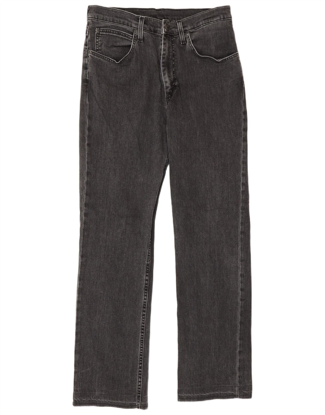 Lee Herren Brooklyn Straight Jeans W32 L34 Graue Baumwolle