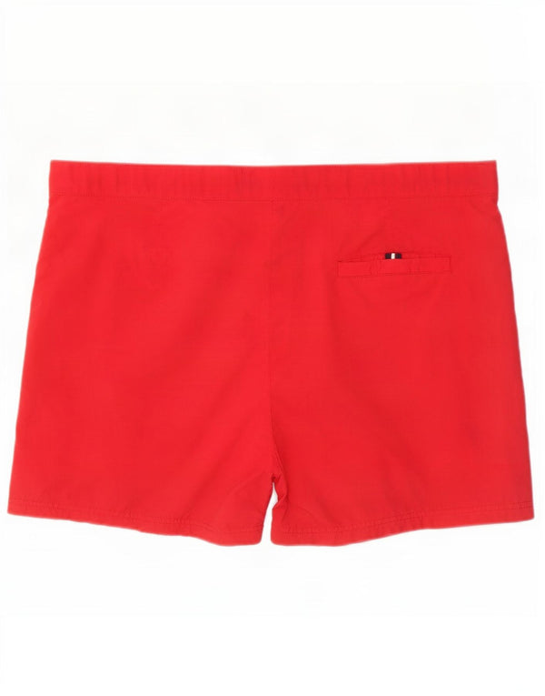 Tommy Hilfiger Herren-Badeshorts mit Grafik, groß, rotes Polyester