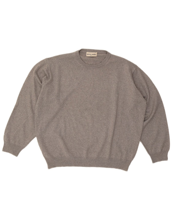 Pierre Cardin Herren-Pullover mit Rundhalsausschnitt, XL, graues Acryl