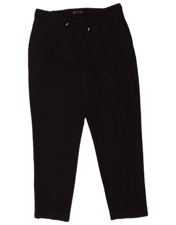 Marks & Spencer Damen Pegged Chino Hose UK 16 Large W34 L29 Schwarz