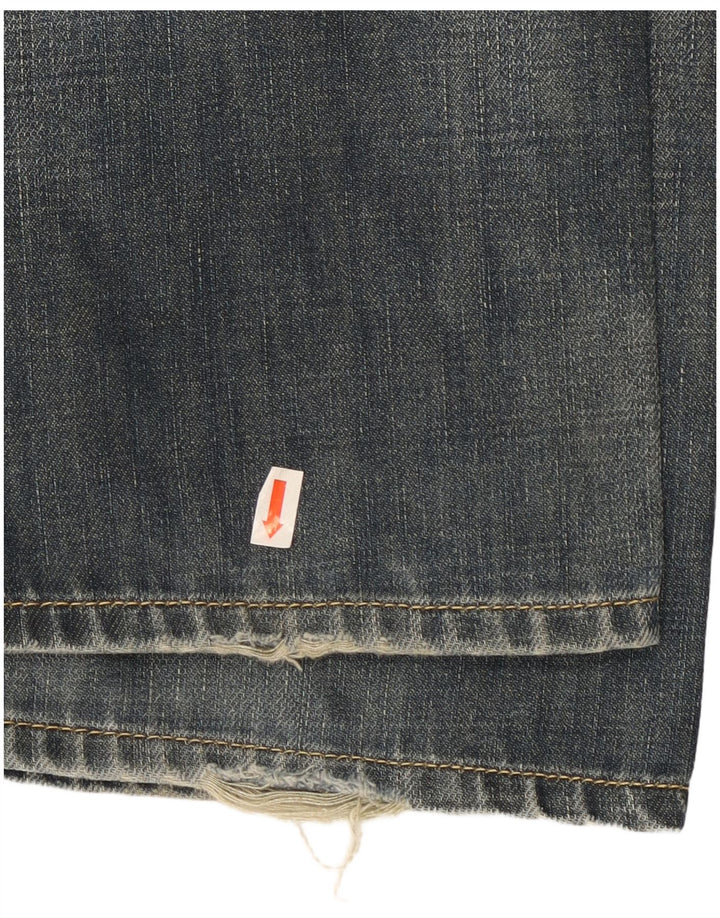 Armani Damen Bootcut Jeans W30 L32 Blaue Baumwolle