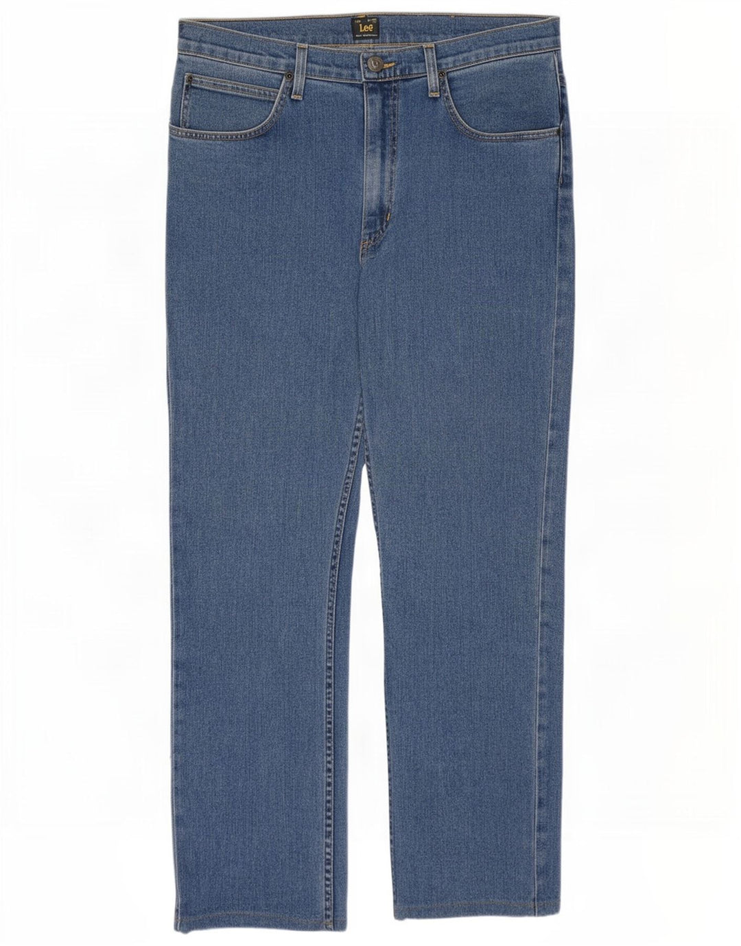 Lee Herren Brooklyn Straight Jeans W34 L30 Blaue Baumwolle