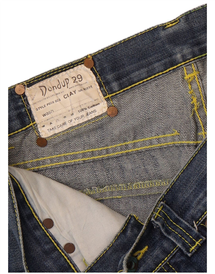 Dondup Damen Stan Dart Straight Jeans W29 L32 Blaue Baumwolle