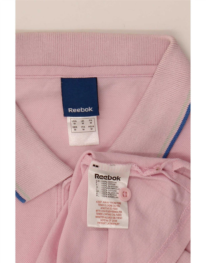 Reebok Herren Poloshirt Mittelrosa Baumwolle