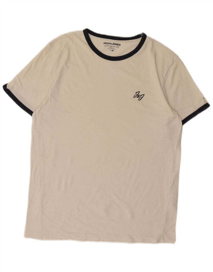 Jack & Jones Herren T-Shirt Top aus mittelweißer Baumwolle