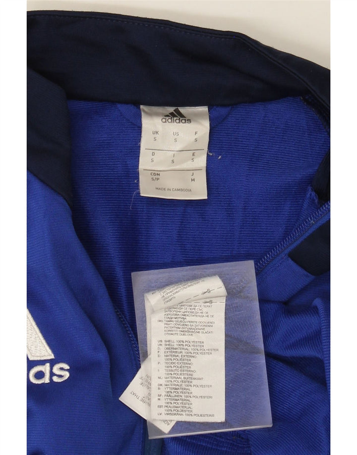 Adidas Herren-Trainingsanzug-Top-Jacke, kleines blaues Farbblock-Polyester