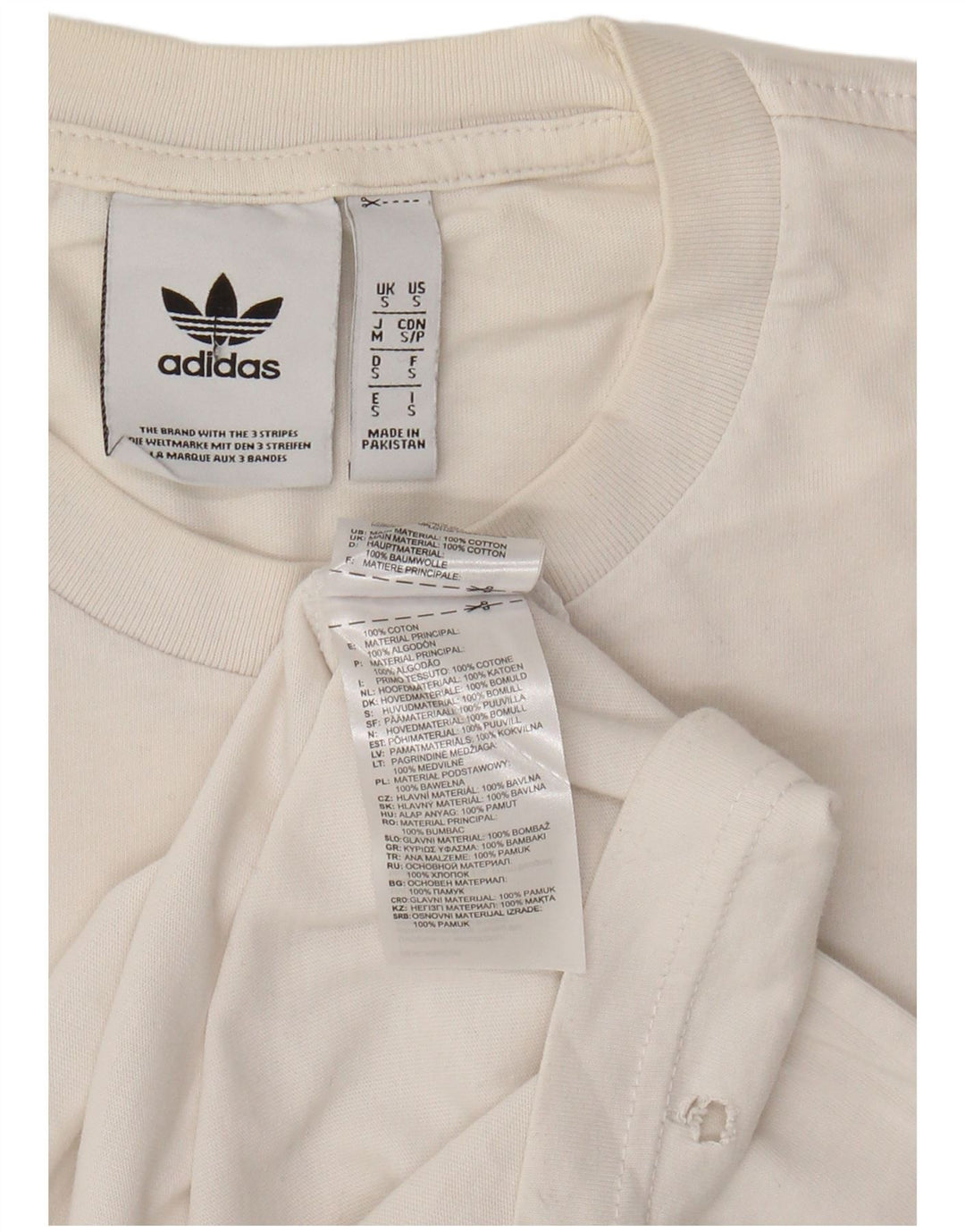 ADIDAS Herren Grafik T-Shirt Top Small Weiße Baumwolle
