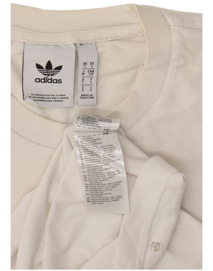 ADIDAS Herren Grafik T-Shirt Top Small Weiße Baumwolle