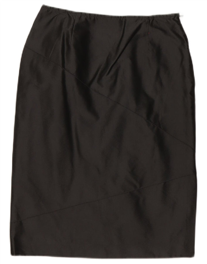 Max & Co. Damen Midirock UK 10 Small W28 Schwarz Polyester