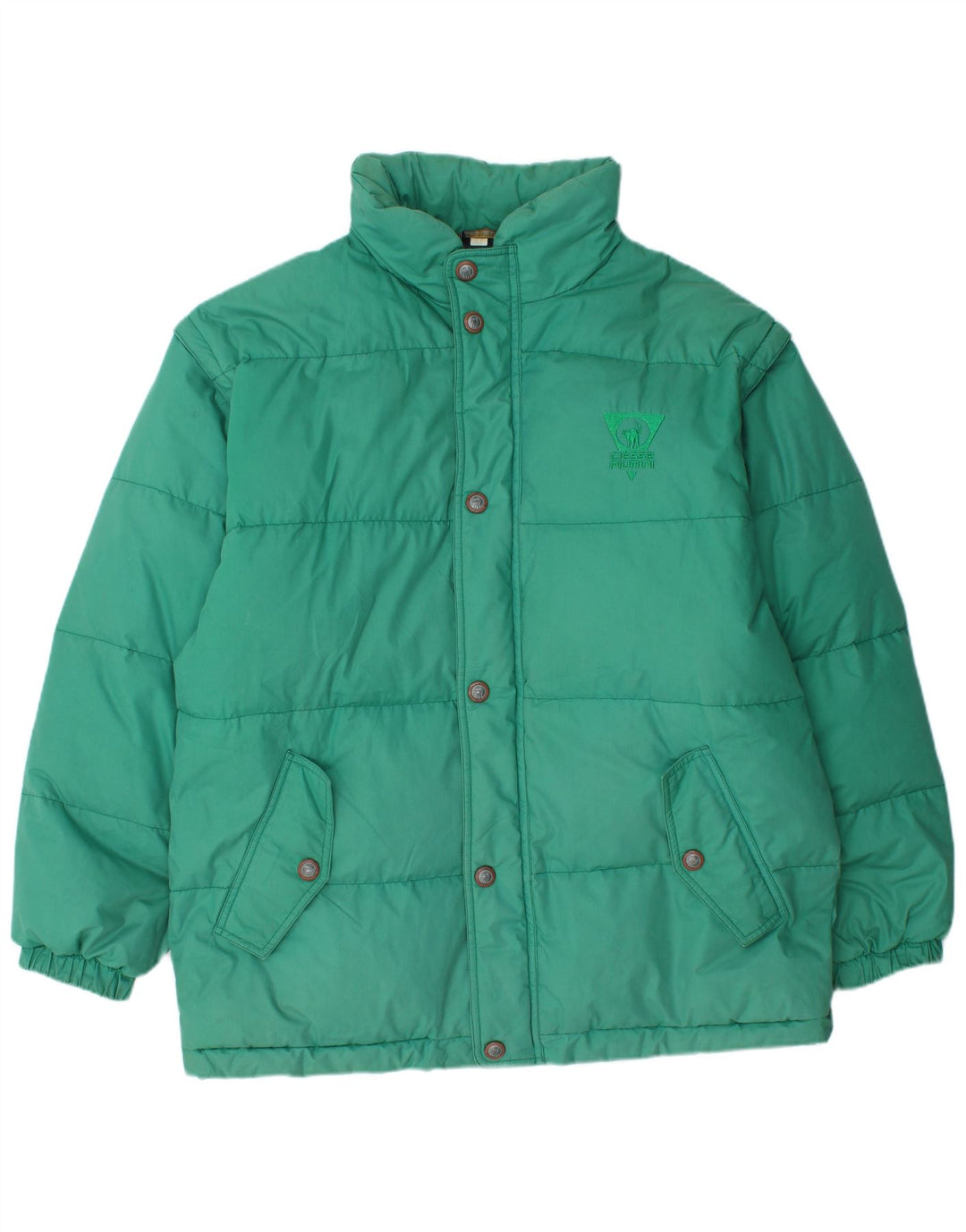 Ciesse Piumini Herren-Jacke mit Kapuze, gepolstert, Größe 52, groß, grün, Polyester, modern