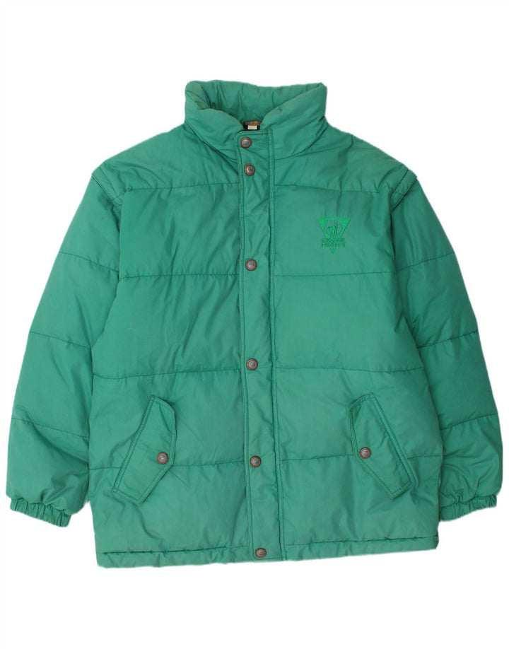 Ciesse Piumini Herren-Jacke mit Kapuze, gepolstert, Größe 52, groß, grün, Polyester, modern