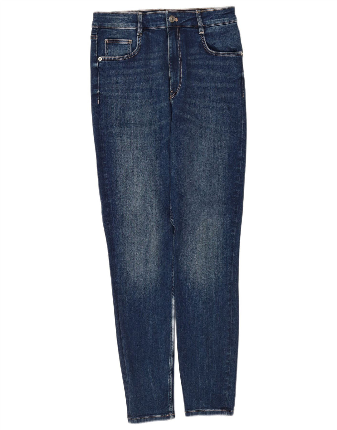 Zara Damen Slim Jeans EU 40 Medium W30 L28 Blaue Baumwolle
