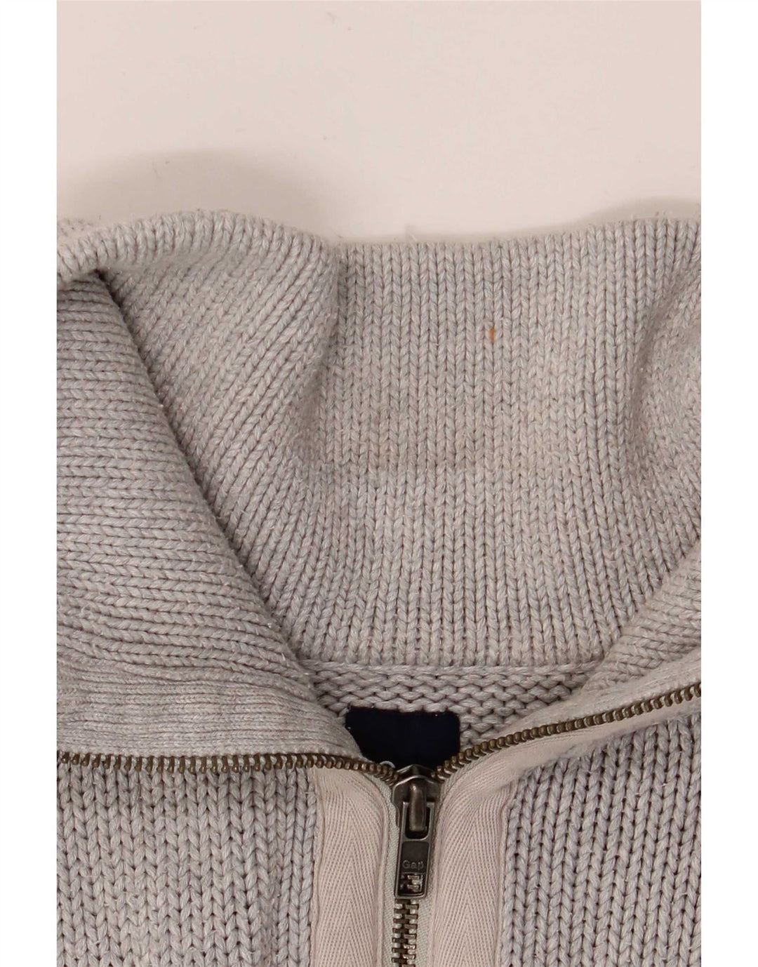 Gap Herren-Pullover mit Reißverschluss, XL, graue Baumwolle