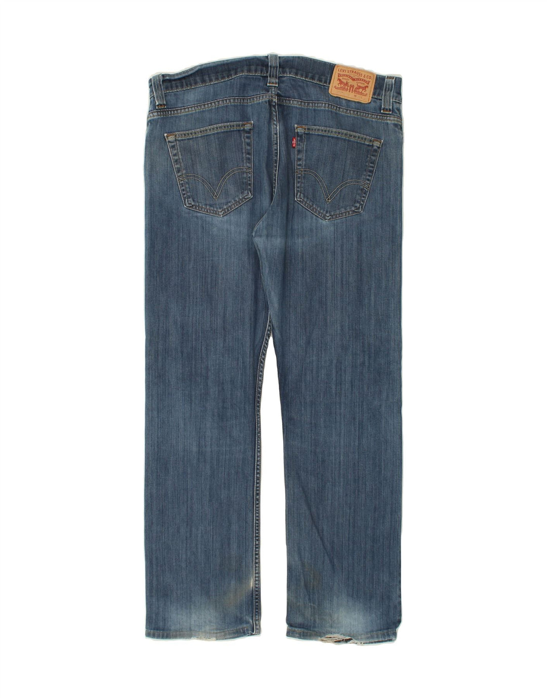 LEVI'S Herren Straight Jeans W38 L32 Blaue Baumwolle