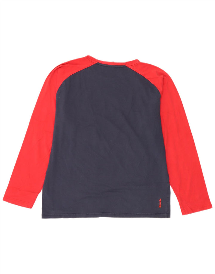 Bench Herren-Oberteil mit Grafik, langärmlig, XL, Marineblau, Colourblock-Baumwolle