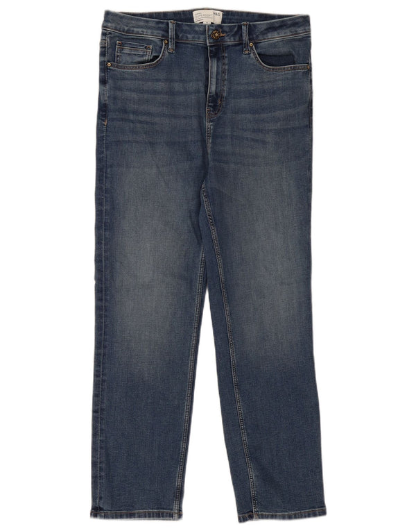 Marks & Spencer Damen Sienna Straight Jeans UK 14 Large W32 L28 Blau