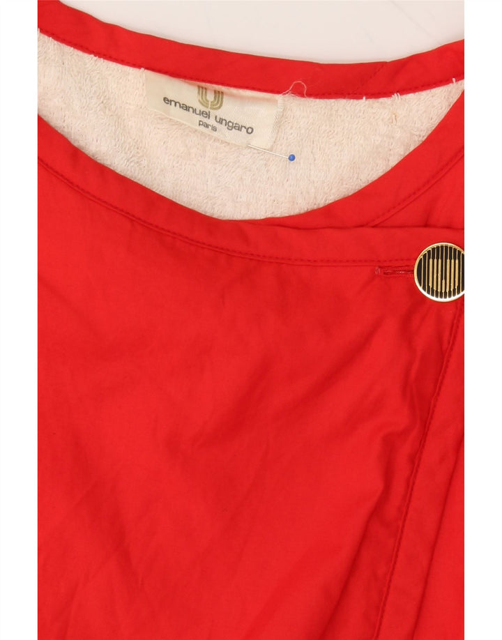 EMANUEL UNGARO Womens Vintage Crop Bomber Jacket IT 44 Medium Red Vintage Emanuel Ungaro and Second-Hand Emanuel Ungaro from Messina Hembry 