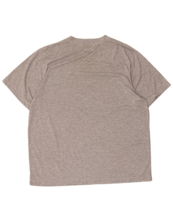 L.L.Bean Mens T-Shirt Top Medium Grey Flecked Polyester