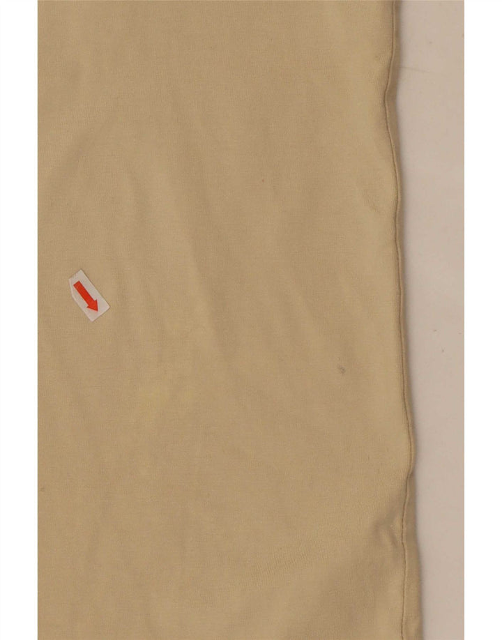 Vintage Herren Kurzarm-Militär-Pullover-Hemd, groß, Beige