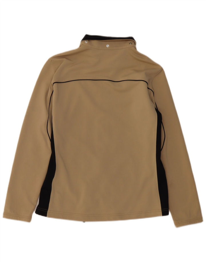 ASICS Damen-Trainingsanzug-Top-Jacke, UK 14, Größe L, Beige, Farbblock