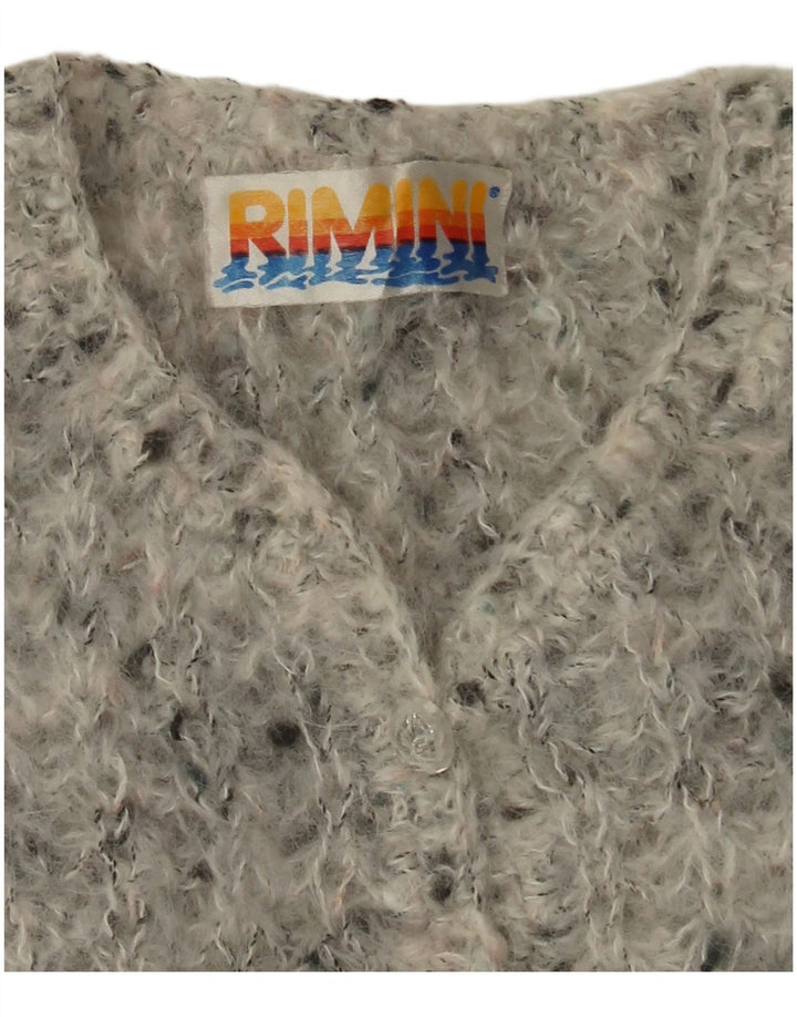 VINTAGE Damen-Strickjacke in Übergröße, Gr. 18, XL, Grau meliert