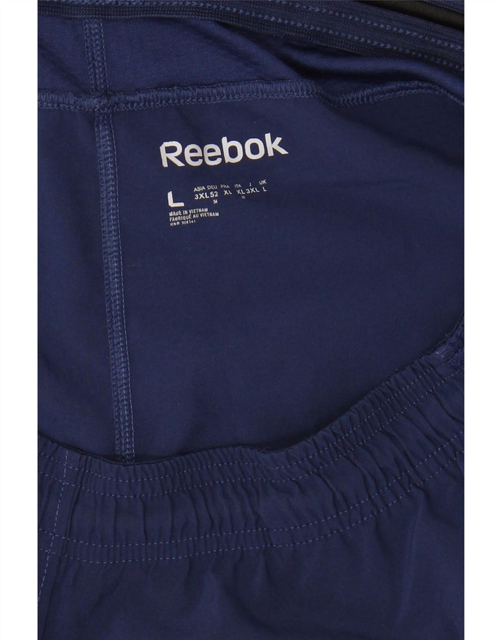 REEBOK Herren-Sportshorts, groß, marineblaues Polyester