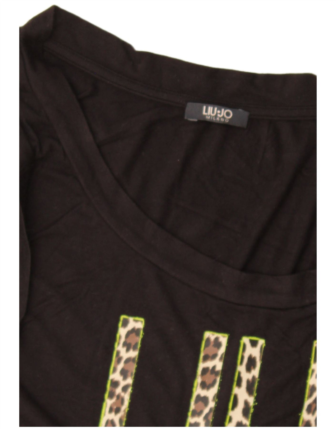 Liu Jo Damen Grafik-Trägershirt UK 12 Medium Schwarz