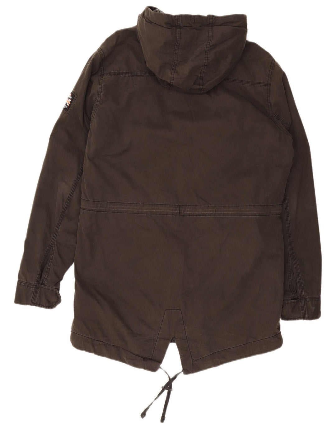 Superdry Herren Militär-Parka mit Kapuze, UK 40, Größe L, Grau, Baumwolle