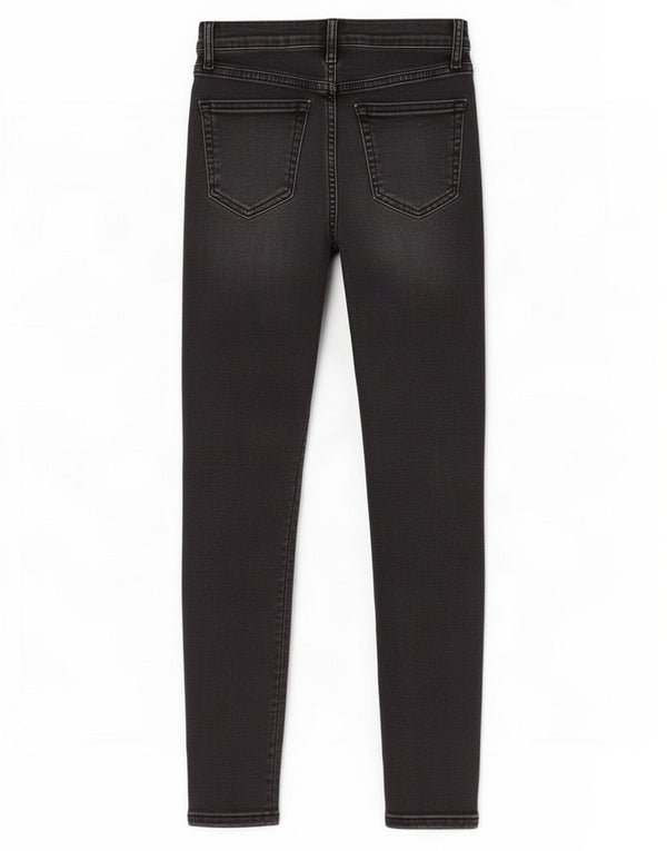 Topshop Damen Jamie Skinny Jeans W24 L25 Graue Baumwolle