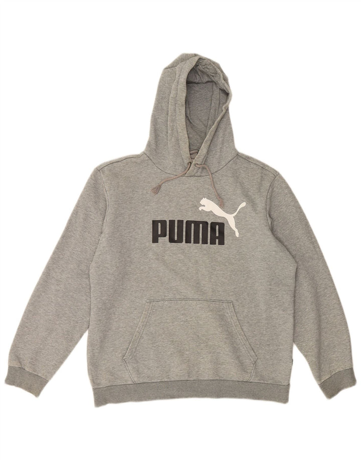 Puma Herren Graphic Hoodie Pullover mittelgraue Baumwolle