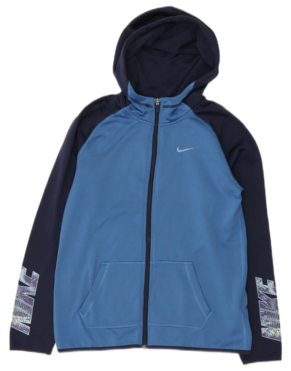 Nike Dri Fit Zip Hoodie-Pullover für Jungen, 13–14 Jahre, XL, Blau, Farbblock