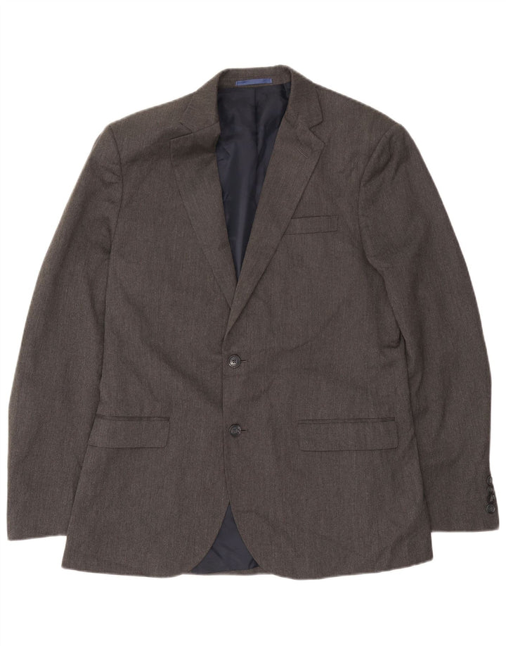 Marks & Spencer Herren-Blazer mit 2 Knöpfen, Gr. 40, Größe L, Grau, Polyester