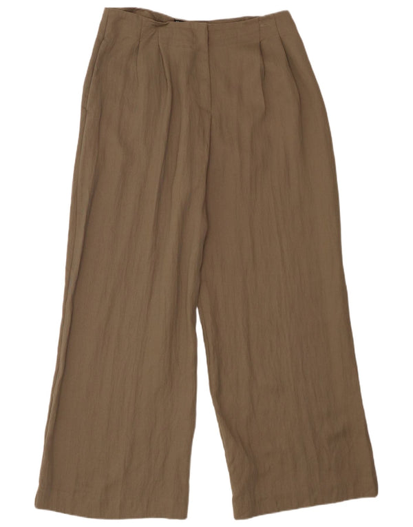Zara Damen Pegged Freizeithose Large W30 L30 Khaki Lyocell