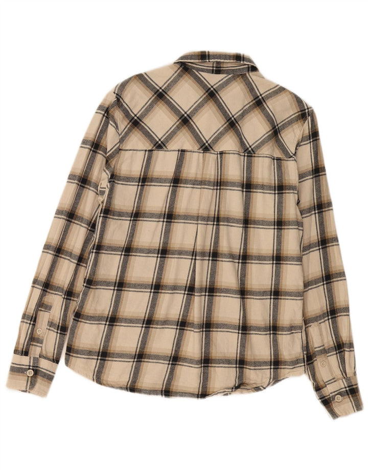 Mountain Warehouse Herren-Flanellhemd aus mittelbeiger, karierter Baumwolle