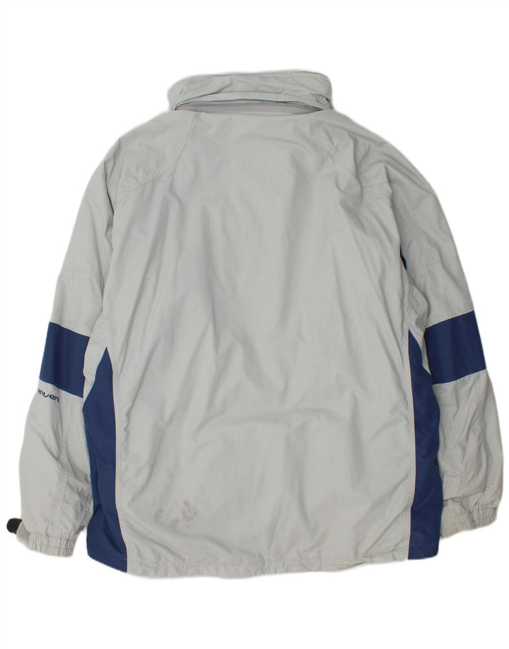 Columbia Herren-Windbreaker-Jacke, UK 40, groß, blaues Colourblock-Nylon