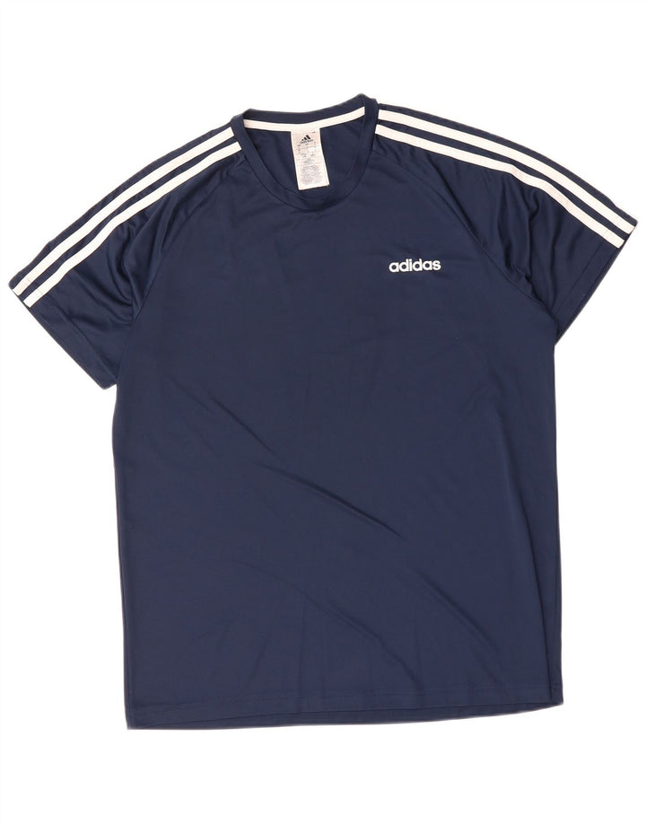 Adidas Herren Aeroready T-Shirt Top Large Marineblau Polyester