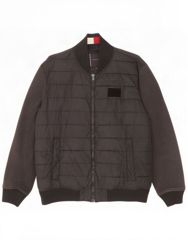 Tommy Hilfiger Herren Wattierte Jacke UK 44 2XL Schwarz Polyamid