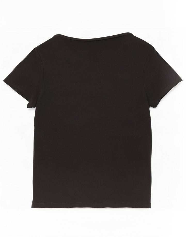 Levi's Damen T-Shirt Top UK 14 Large Schwarz Baumwolle