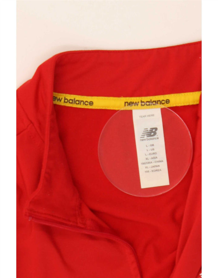 New Balance Herren Liverpool Graphic Pullover-Trainingsanzug-Oberteil, Größe L, Rot