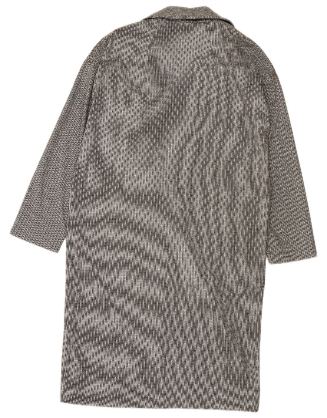 Topshop Damen offener übergroßer Mantel UK 10 Small Grey Herringbone
