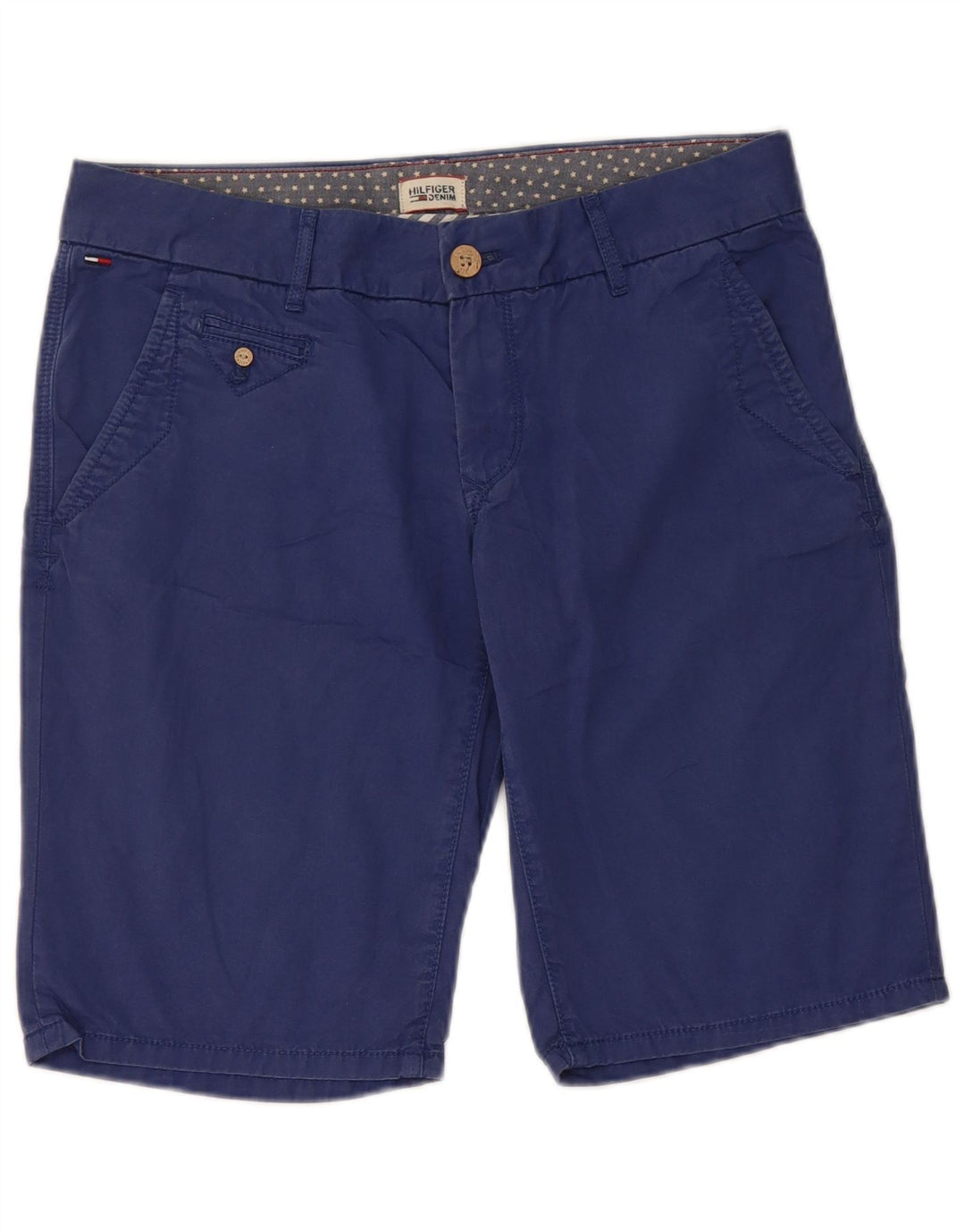 Tommy Hilfiger Damen Chinoshorts W28 mittelblaue Baumwolle