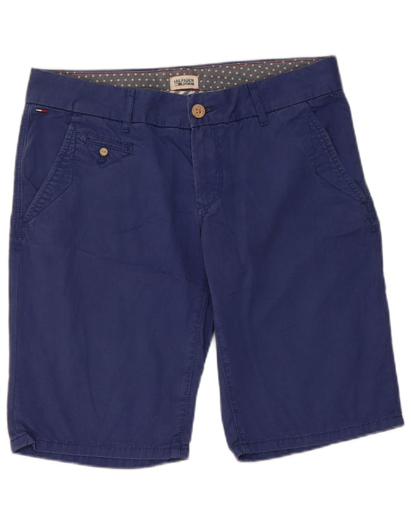 Tommy Hilfiger Damen Chinoshorts W28 mittelblaue Baumwolle