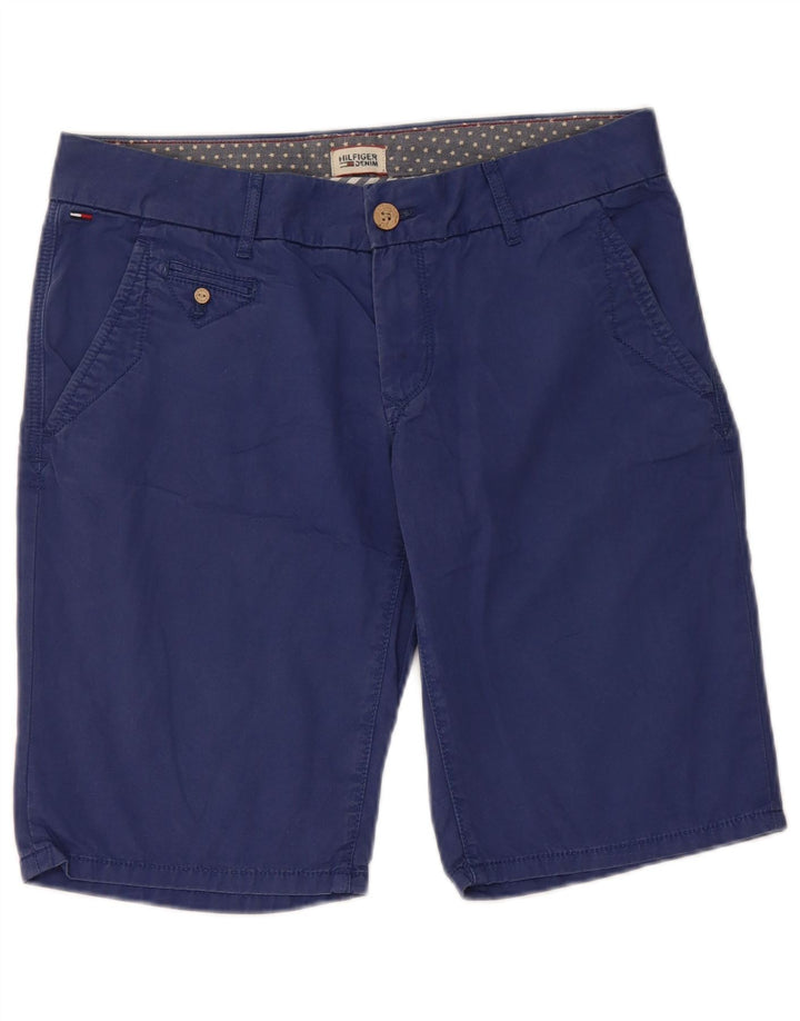 Tommy Hilfiger Damen Chinoshorts W28 mittelblaue Baumwolle