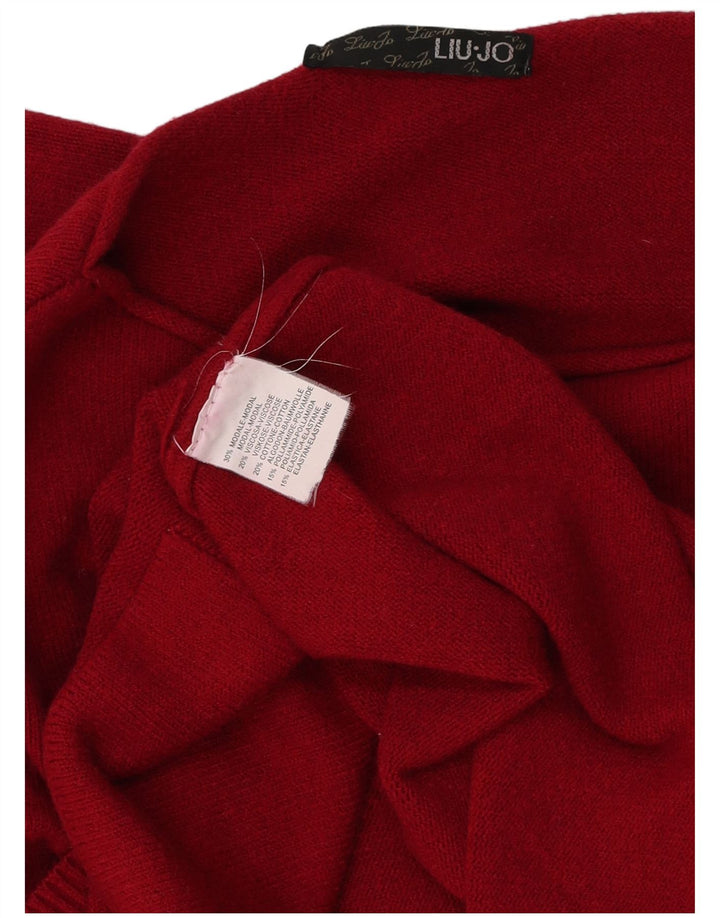 Liu Jo Damen Pulloverkleid UK 12 Medium Red Modal