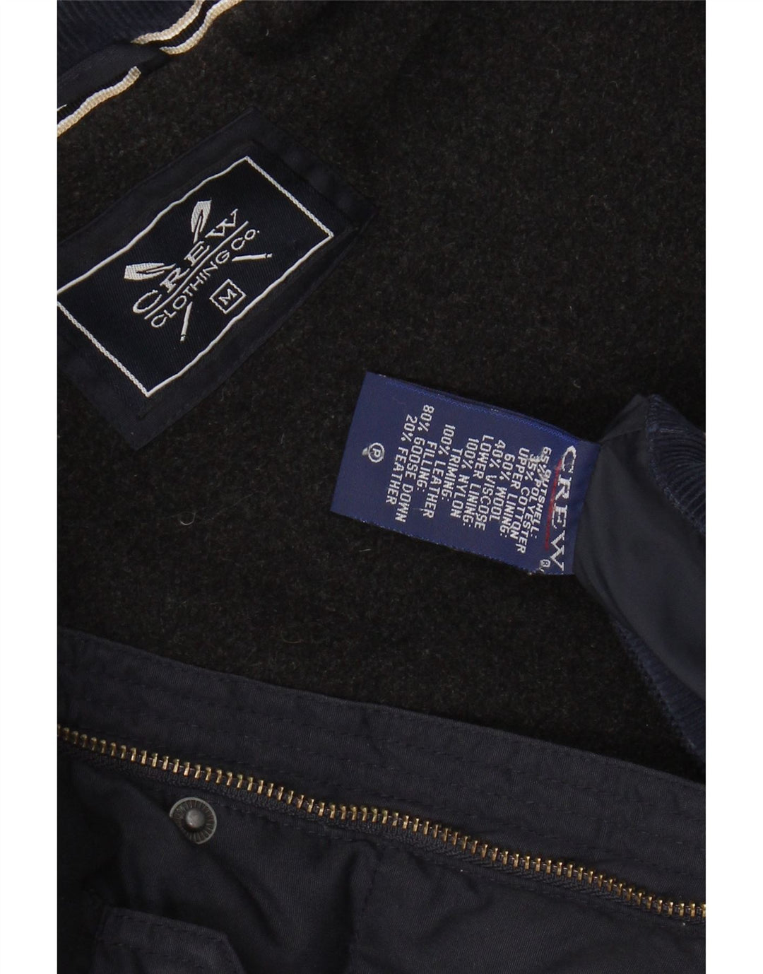 Crew Clothing Herren Wattierte Weste UK 38 Medium Marineblau Polyester