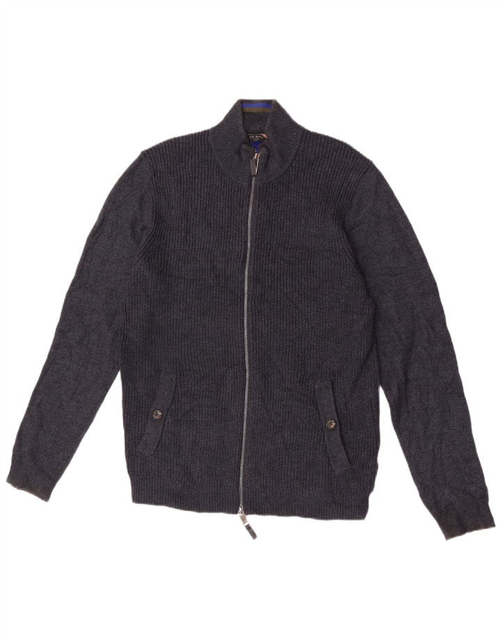 Ted Baker Herren-Strickjacke, Größe 3, mittelgroß, marineblau, Polyester