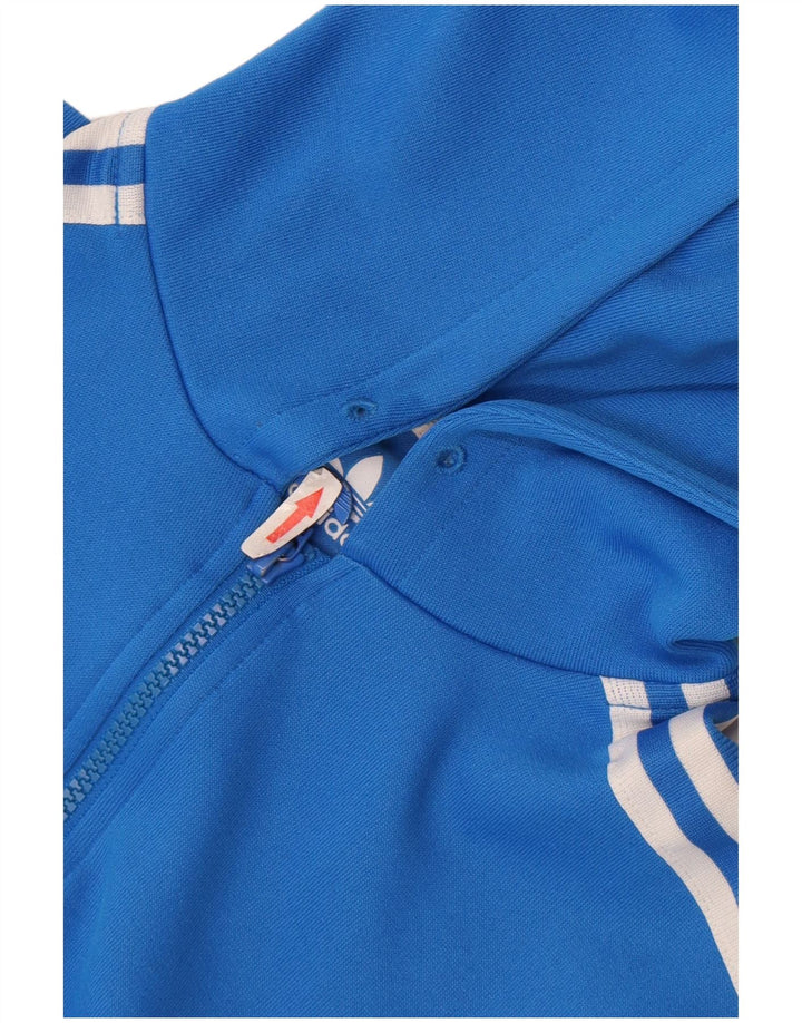 Adidas Herren Graphic Zip Hoodie Pullover Mittelblaues Polyester