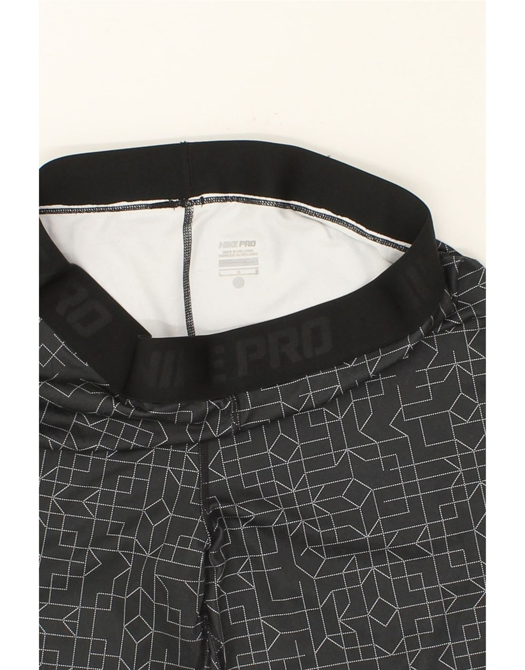 NIKI Womens Dri Fit Leggings UK 14 Large Grey Geometric Polyester Vintage Niki and Second-Hand Niki from Messina Hembry 
